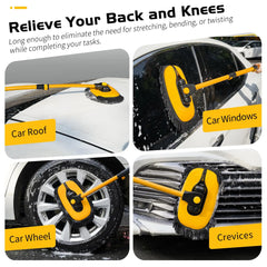 Adjustable Curved Car Wash Mop – Extendable Brush with 90° Rotating Head for Effortless Cleaning