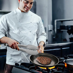 3-Piece Stainless Steel Cooking Tongs Set – Heat Resistant up to 600°F & Locking Design