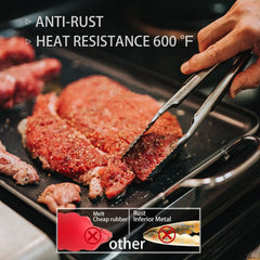 3-Piece Stainless Steel Cooking Tongs Set – Heat Resistant up to 600°F & Locking Design