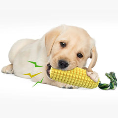 Indestructible Dog Chew Toy – Durable Squeaky Corn Stick for Aggressive Chewers