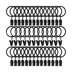 40-Pack Heavy Duty Curtain Ring Clips – Dual-Size Metal Drapery Hooks for Standard & Large Rods