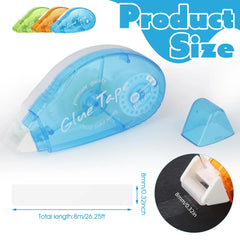 Double-Sided Tape Rollers – 12-Pack Mess-Free Adhesive for Scrapbooking & Crafts