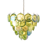 Green Murano Disc Chandelier - NexioPick