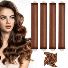 Heatless Curling Set – Heatless Curls Overnight Set for Women, Soft Hair Curlers to Sleep In, Jumbo No Heat Hair Curlers Set