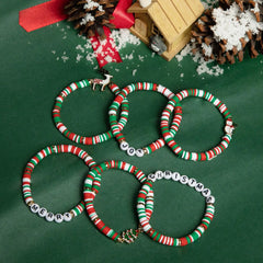 Christmas Bracelets: Joy & Merry Candy-Style Stackable Set for Women & Teens – The Perfect Christmas Gift (Ages 3 to Adult)