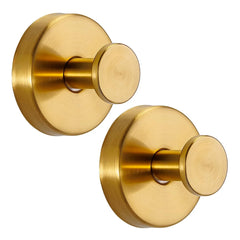 No-Drill Suction Cup Hooks – Brushed Gold Shower & Wall Hooks for Towels, Robes & Loofahs, Halloween Christmas Decorations