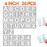 36-Piece Reusable Letter & Number Stencils - Nexiopick™
