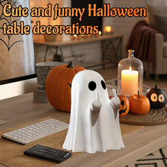 Whimsical Halloween Ghost Figurine – Cute & Spooky Tabletop Decor for Home, Gifting, and Seasonal Displays