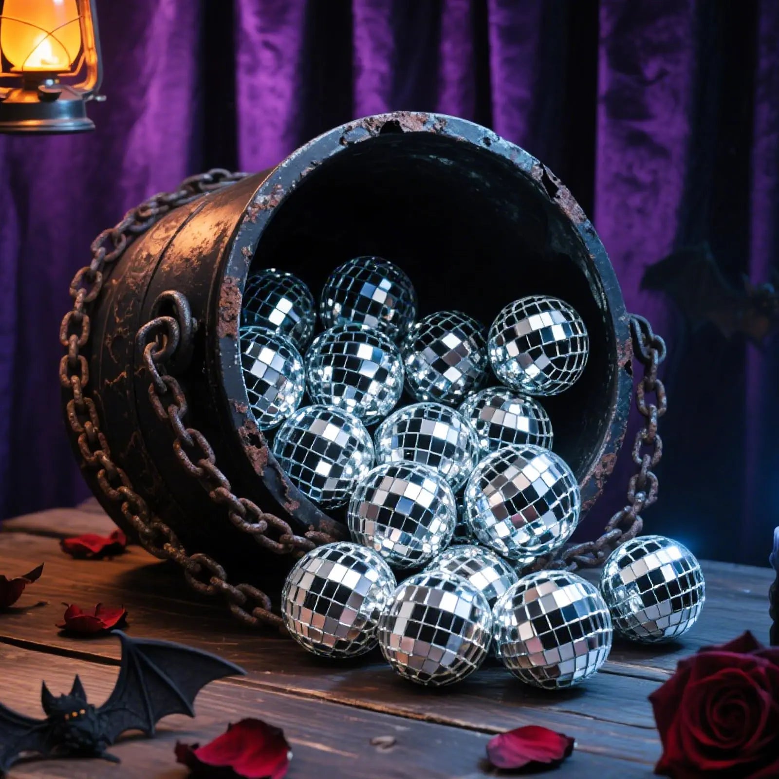 20-Pack Mini Disco Ball Decorations – Assorted Sizes Hanging Mirror Disco Balls with Ropes for Party, Wedding & Halloween