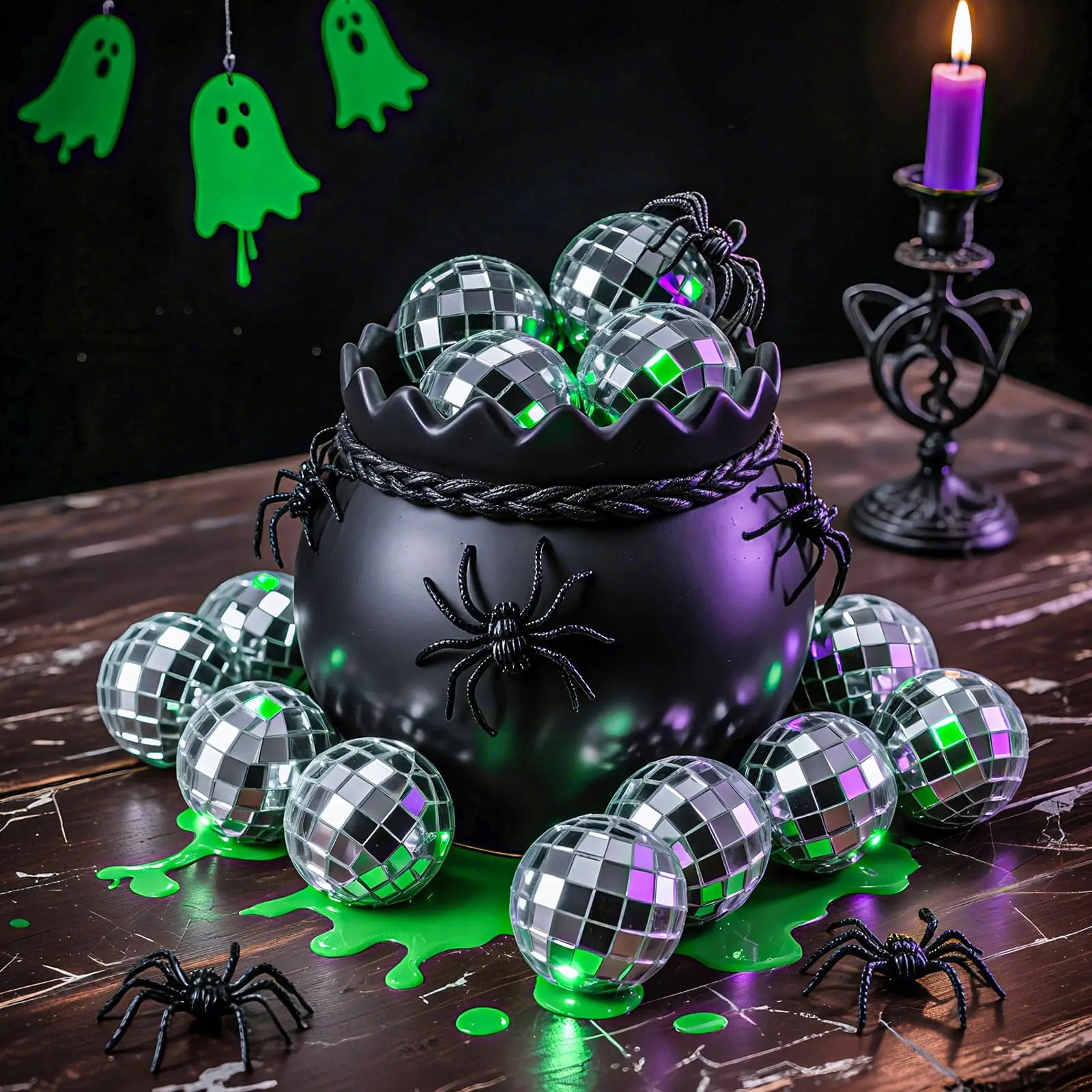 20-Pack Mini Disco Ball Decorations – Assorted Sizes Hanging Mirror Disco Balls with Ropes for Party, Wedding & Halloween