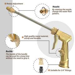 2-in-1 Foam Cannon Sprayer – Adjustable Soap & Water Nozzle with Brass Nozzle