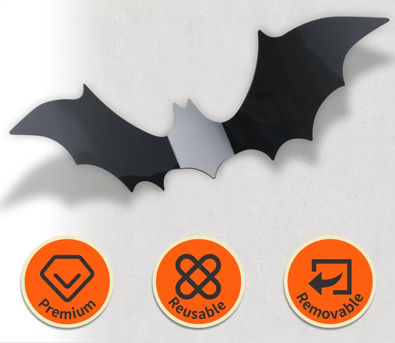 140-Pack 3D Realistic Bat Decorations – Waterproof PVC Halloween Stickers for Walls, Windows & Outdoor Displays