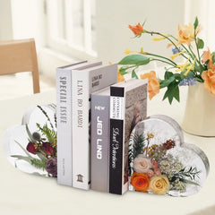 6PCS Resin Molds Silicone Set – Flower Preservation Silicone Molds for Epoxy Bookends & DIY Art