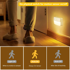 8-Pack Motion Sensor Stair Lights – Battery Powered Wireless LED Night Lights with Auto-Sensing