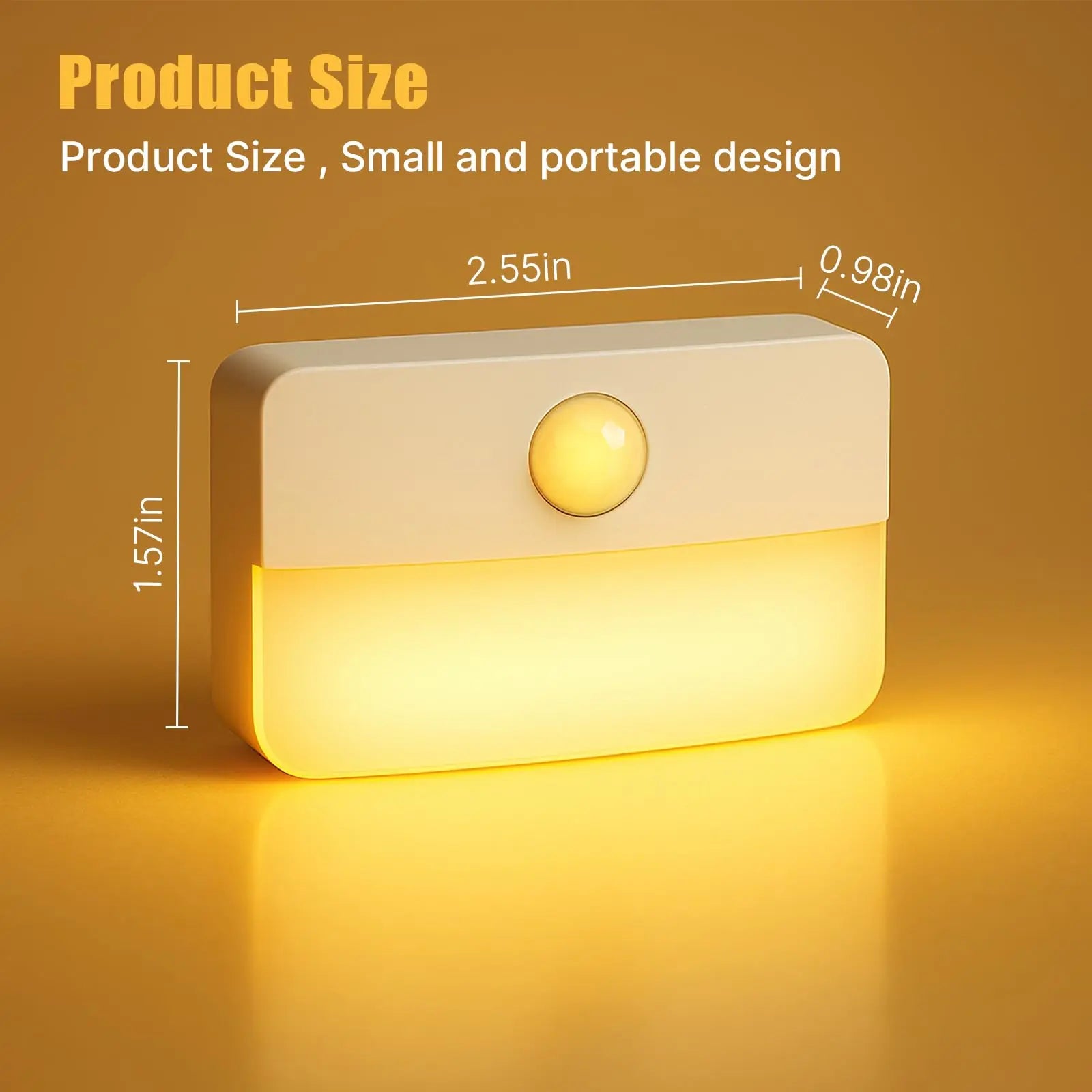 8-Pack Motion Sensor Stair Lights – Battery Powered Wireless LED Night Lights with Auto-Sensing