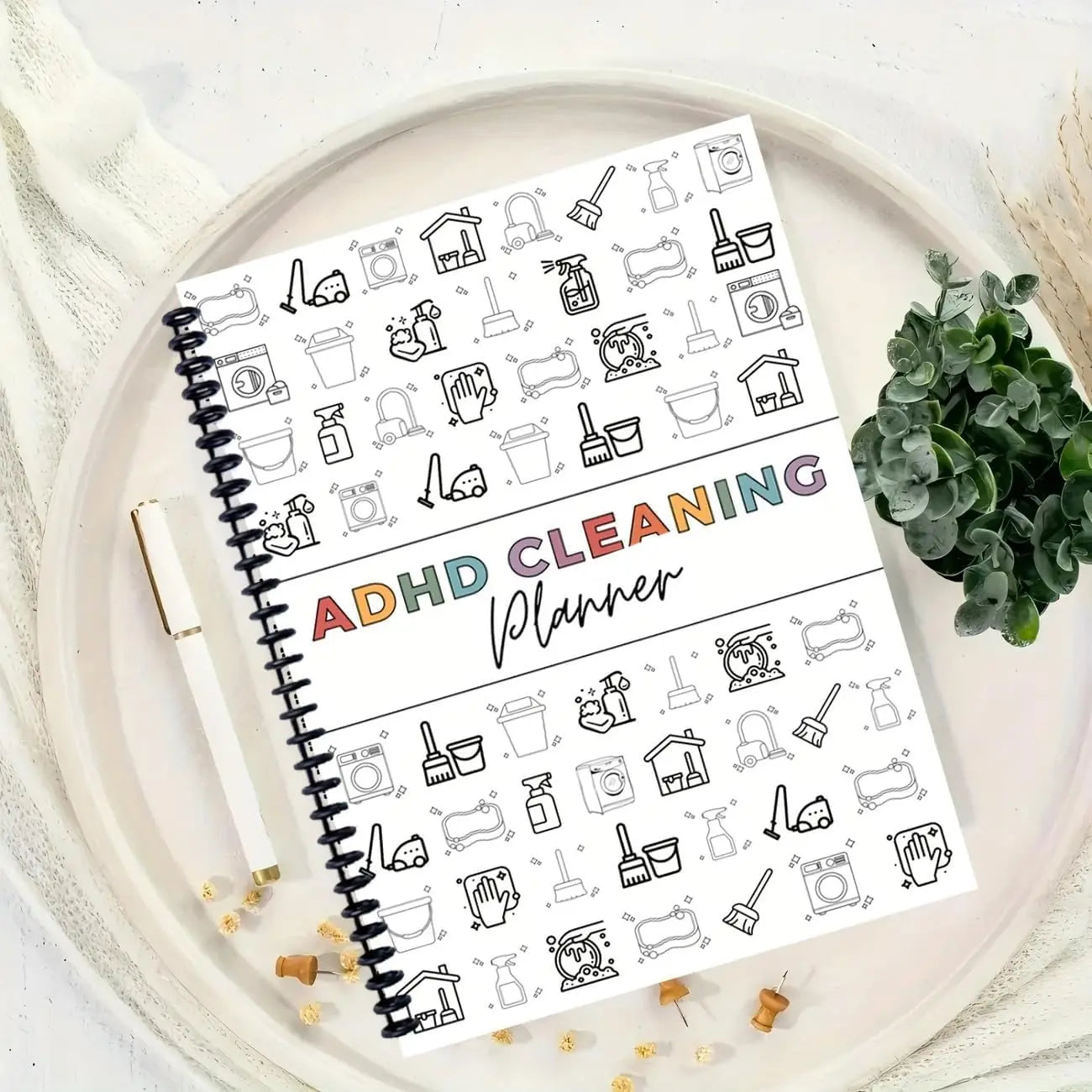 ADHD Cleaning Planner: Daily, Weekly & Monthly Household Cleaning Schedule & Checklist Organizer | Chore Chart for Neurodiverse Minds