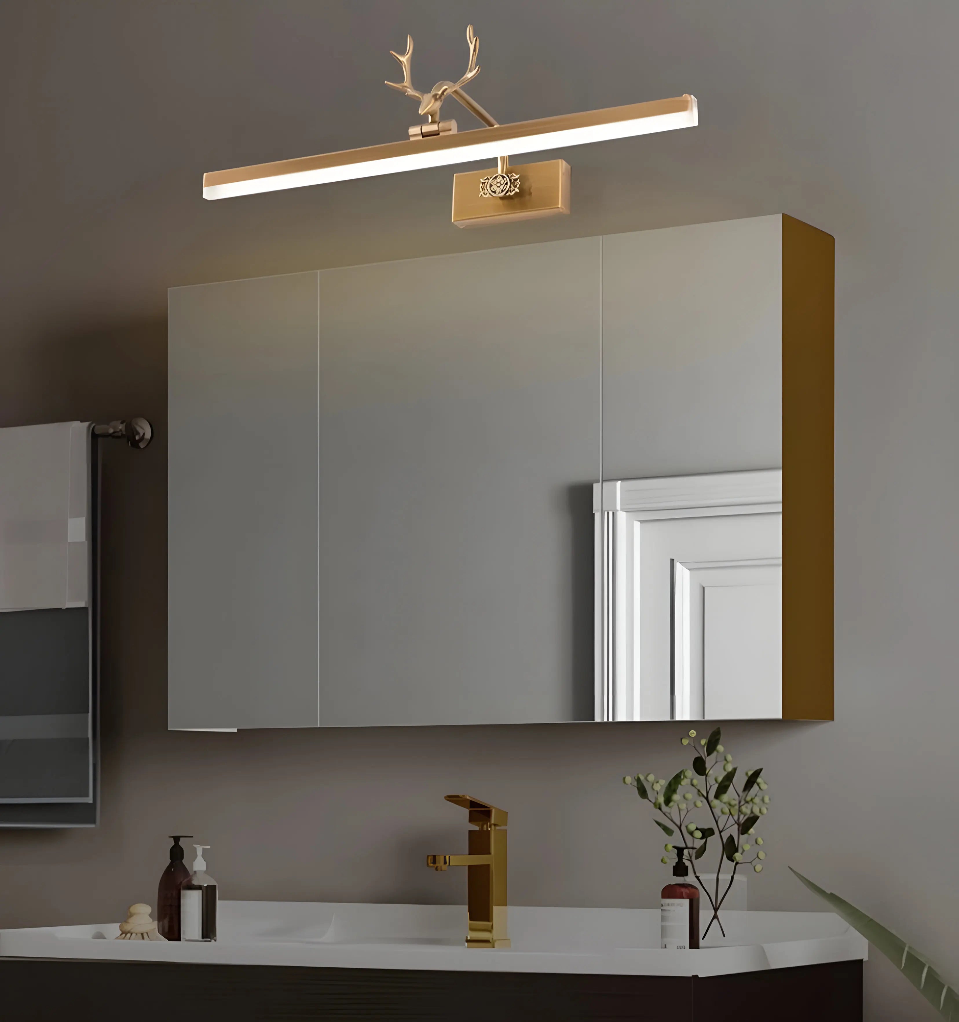 Adelaide Antler Brass Wall Lamp - NexioPick