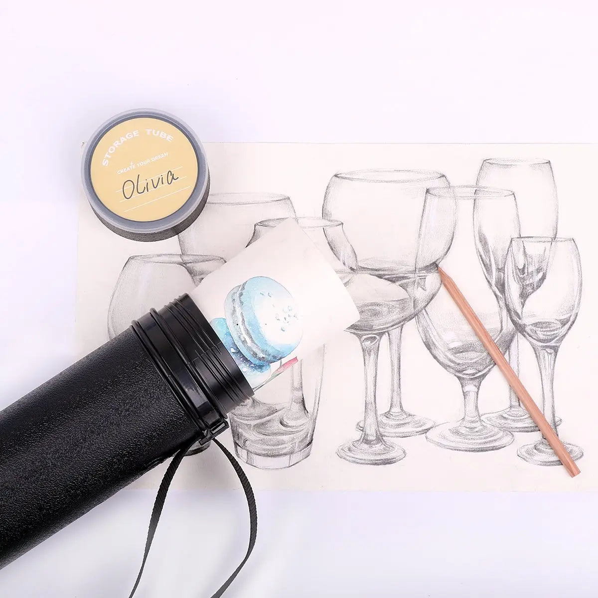 Adjustable Poster Storage Tube – Extendable 24"-40" Protective Carrier for Blueprints, Artwork & Maps