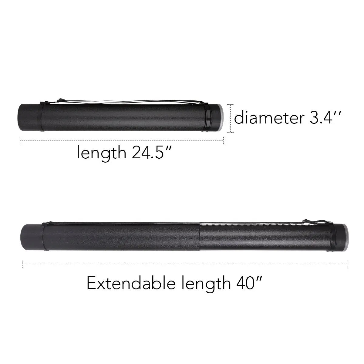 Adjustable Poster Storage Tube – Extendable 24"-40" Protective Carrier for Blueprints, Artwork & Maps