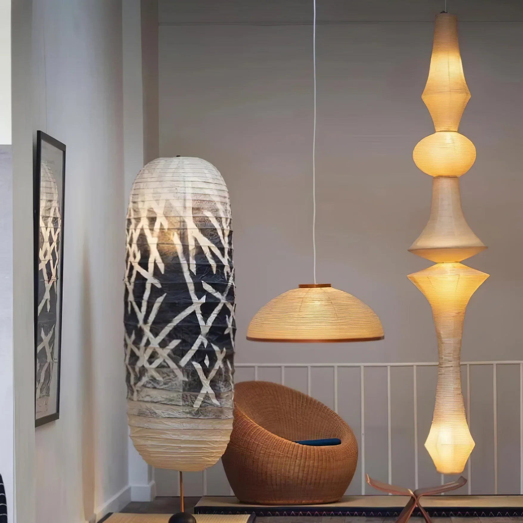 Washi Paper E Pendant Light - NexioPick