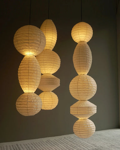 Washi Paper Tayo Pendant Swag Lamp - NexioPick