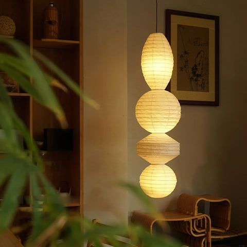 Washi Paper Tayo Pendant Swag Lamp - NexioPick