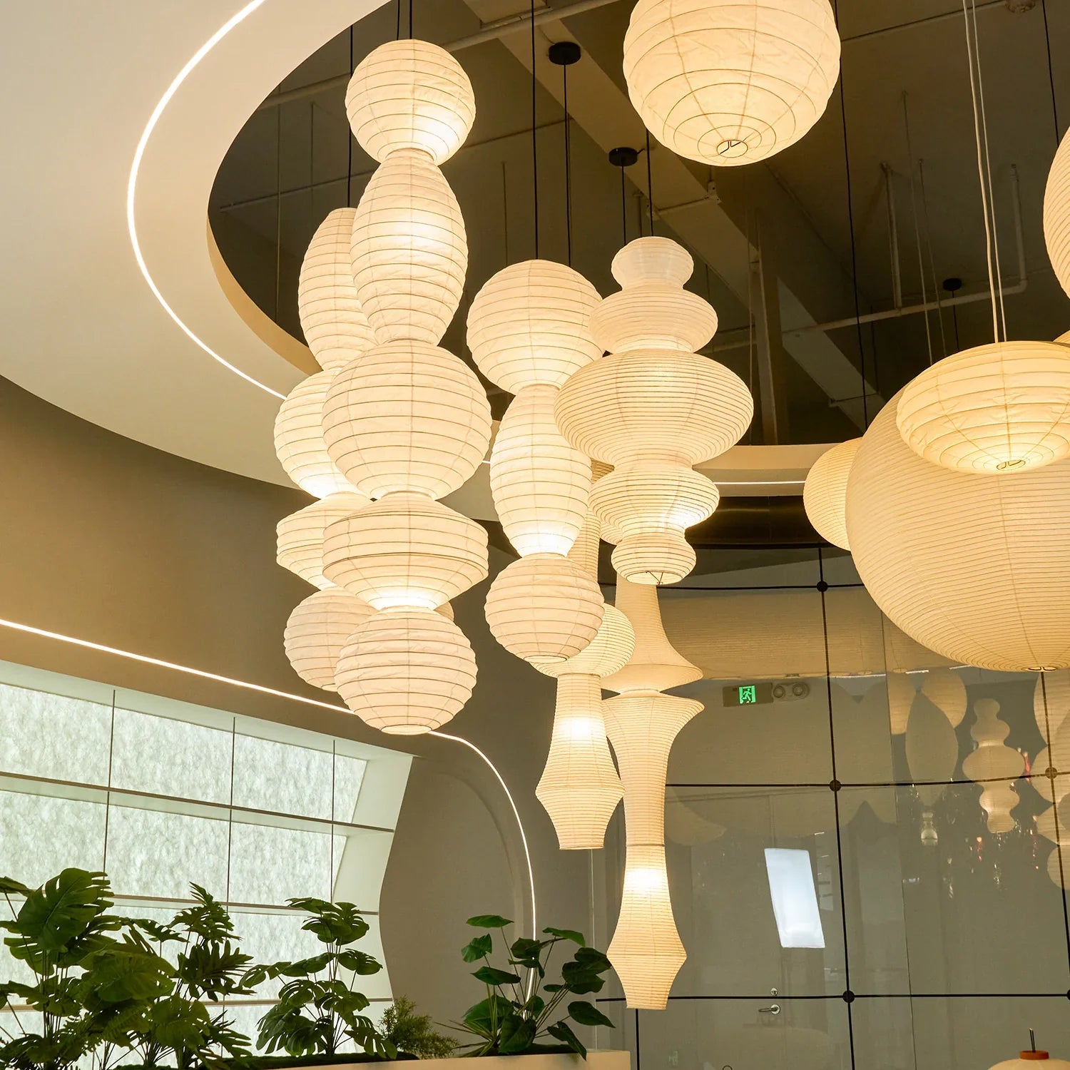 Washi Paper Tayo Pendant Swag Lamp - NexioPick