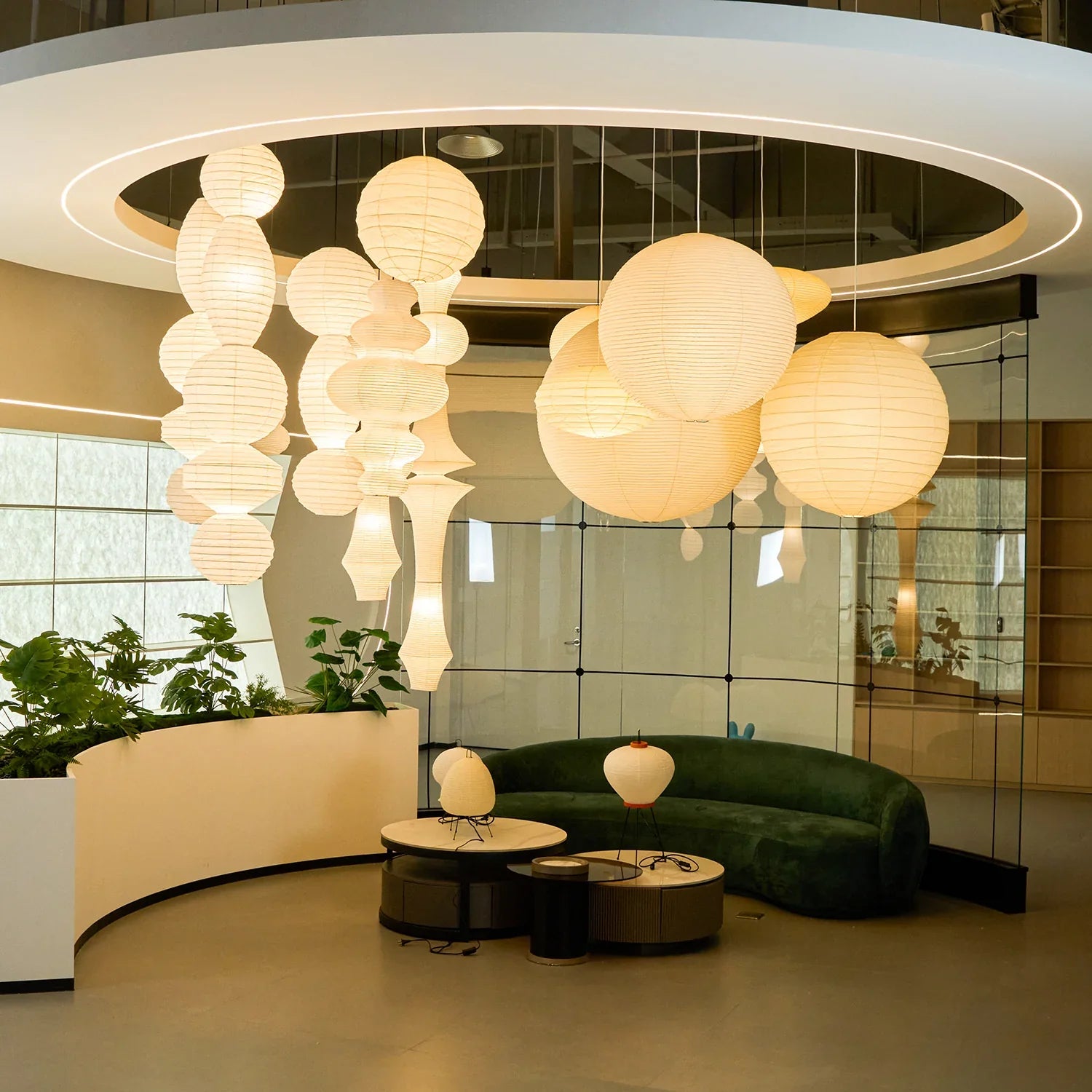 Washi Paper Tayo Pendant Swag Lamp - NexioPick