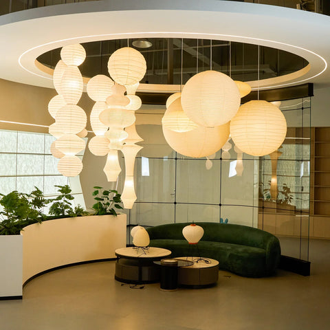 Washi Paper Tayo Pendant Swag Lamp - NexioPick