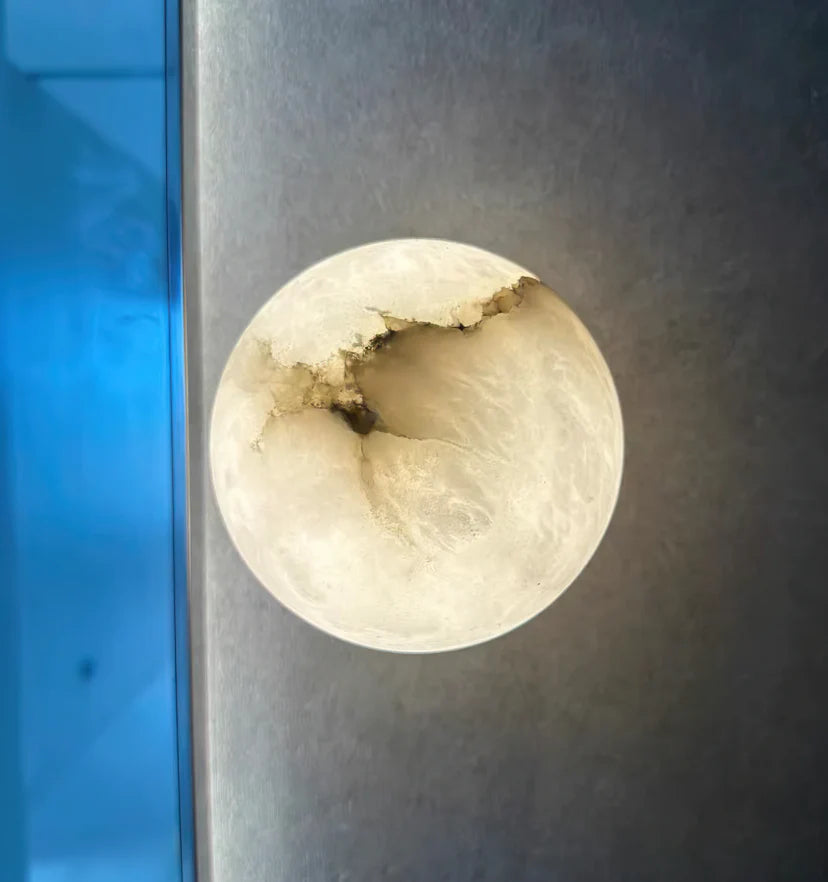 Alabaster Mini Orb Wall Lamp - NexioPick