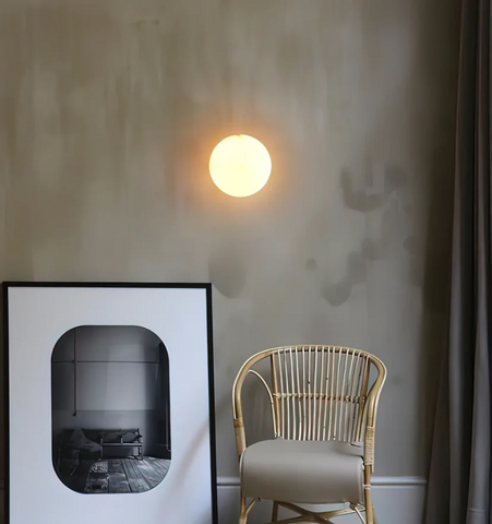 Alabaster Mini Orb Wall Lamp - NexioPick