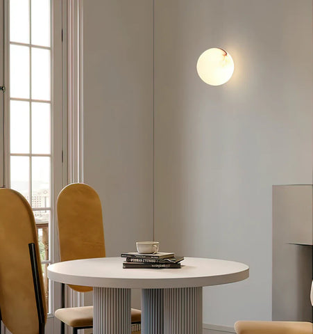 Alabaster Mini Orb Wall Lamp - NexioPick