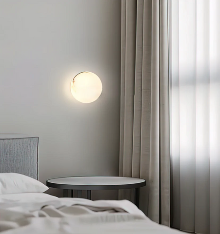 Alabaster Mini Orb Wall Lamp - NexioPick