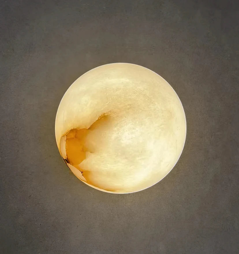 Alabaster Mini Orb Wall Lamp - NexioPick