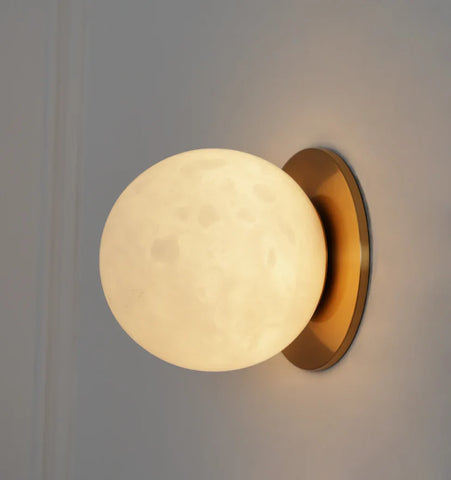 Alabaster Mini Orb Wall Lamp - NexioPick