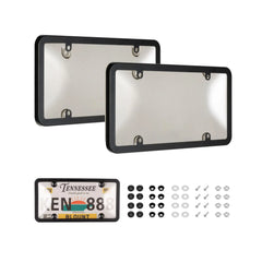 Anti-Theft License Plate Frame – Clear, Durable & Universal Protection (2-Pack)