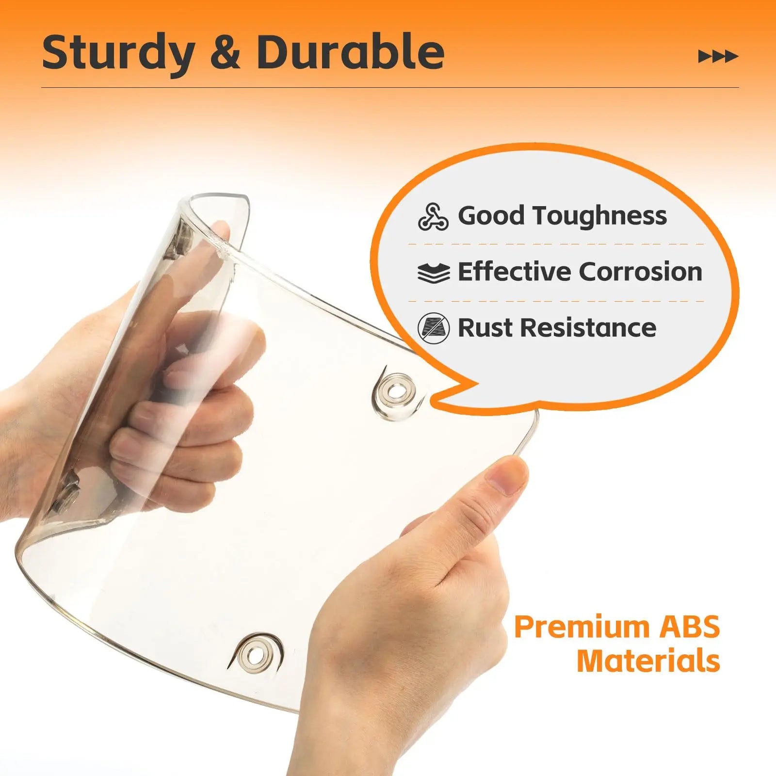 Anti-Theft License Plate Frame – Clear, Durable & Universal Protection (2-Pack)