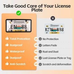 Anti-Theft License Plate Frame – Clear, Durable & Universal Protection (2-Pack)