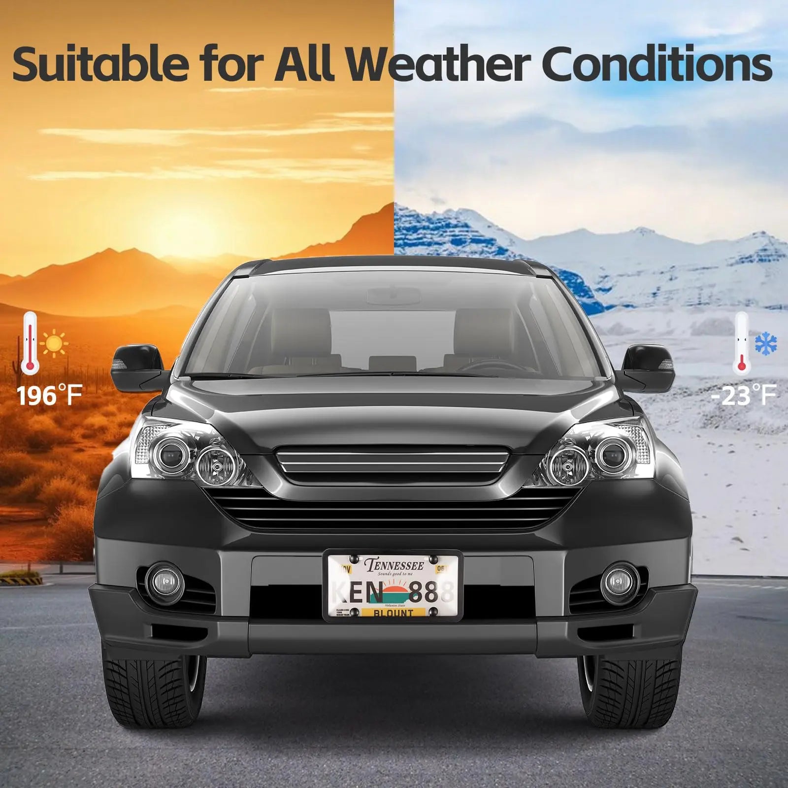 Anti-Theft License Plate Frame – Clear, Durable & Universal Protection (2-Pack)