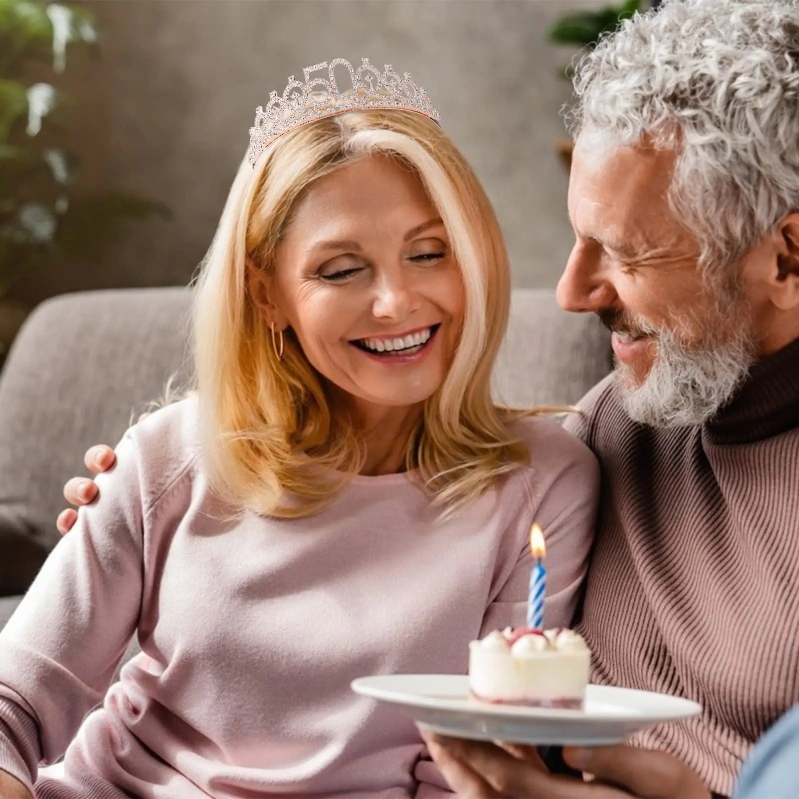 Birthday Set – Glitter Sash + Rhinestone Tiara for Queen of the Day