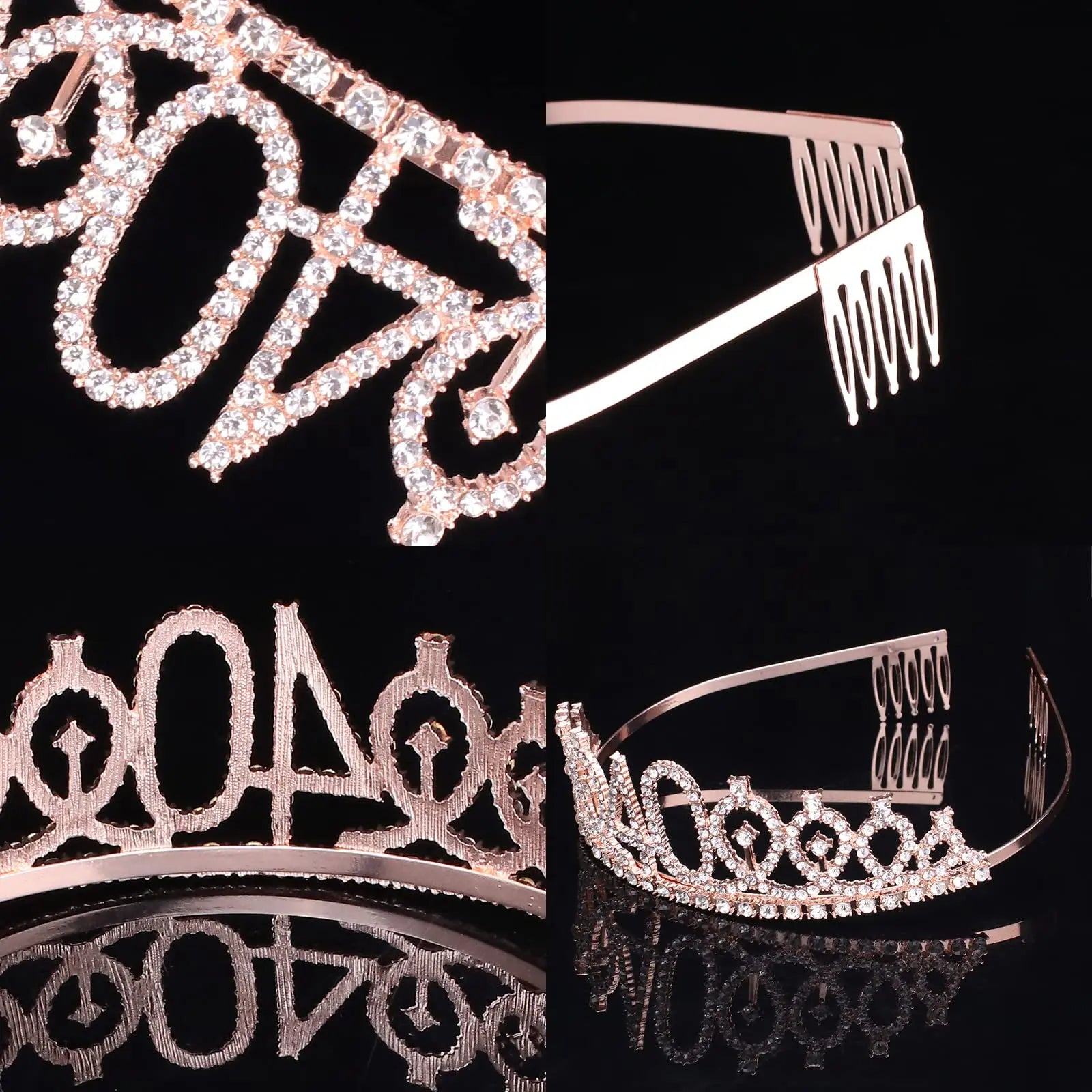 Birthday Set – Glitter Sash + Rhinestone Tiara for Queen of the Day