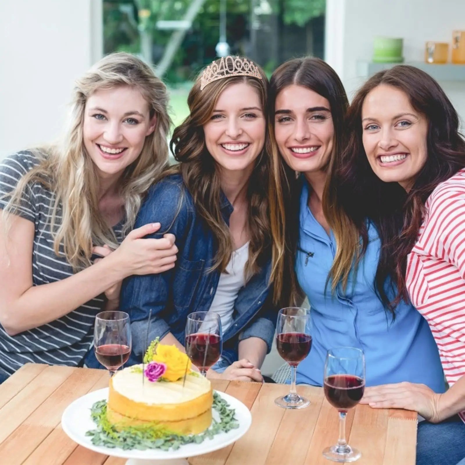 Birthday Set – Glitter Sash + Rhinestone Tiara for Queen of the Day