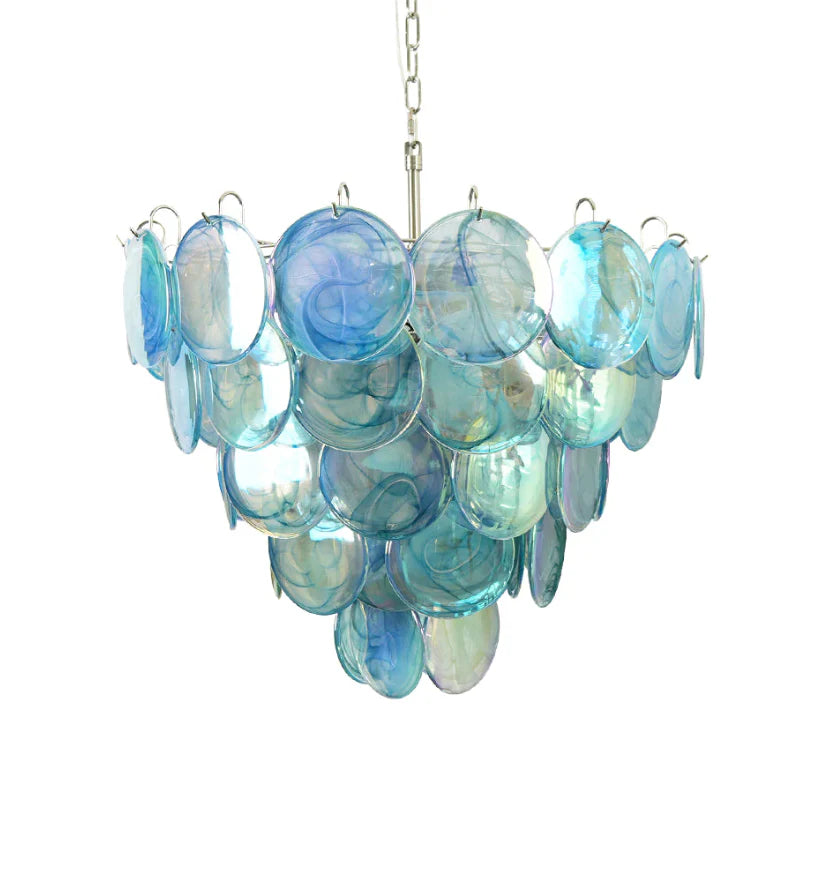 Blue Murano Disc Chandelier - NexioPick