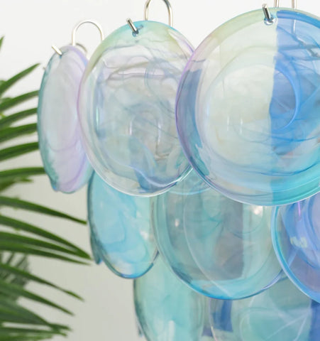 Blue Murano Disc Chandelier - NexioPick