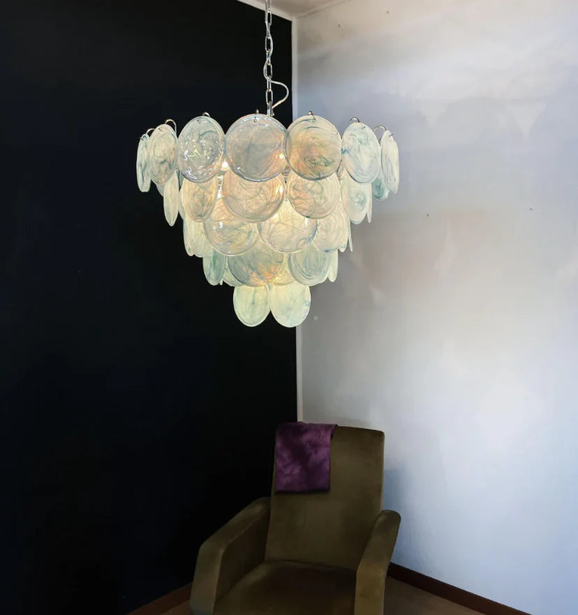 Blue Murano Disc Chandelier - NexioPick