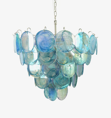Blue Murano Disc Chandelier - NexioPick