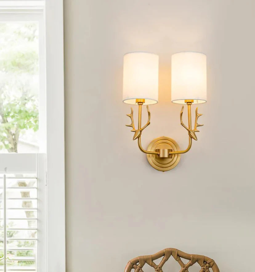 Brass Deer Head Wall Light - NexioPick