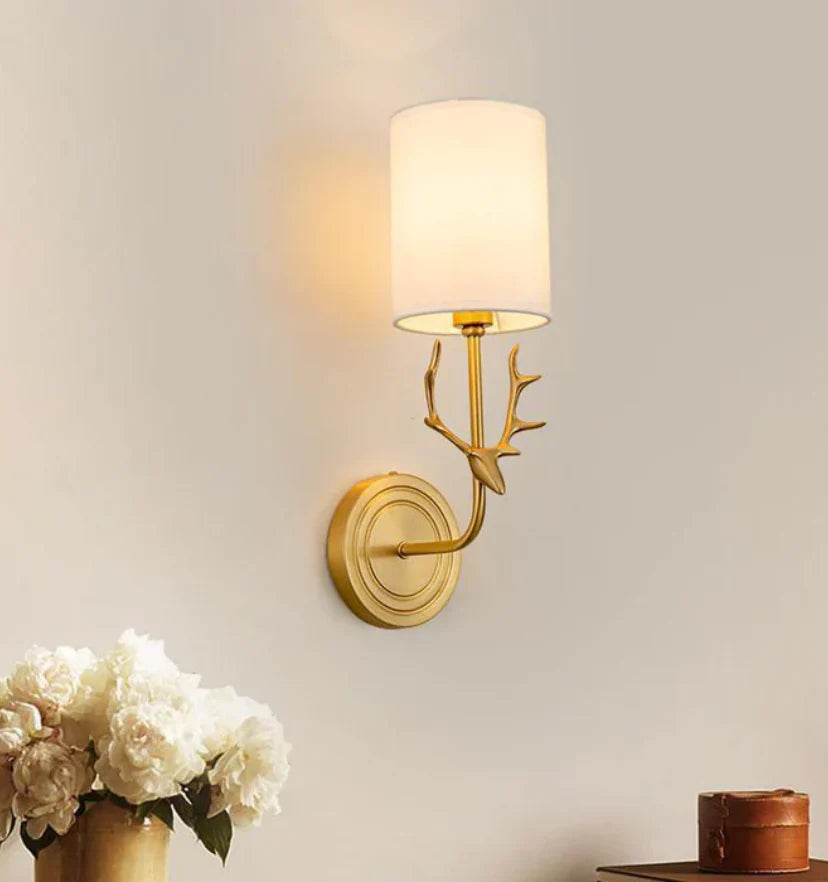 Brass Deer Head Wall Light - NexioPick