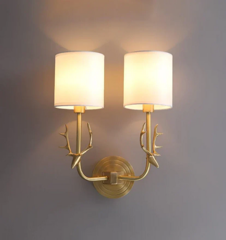 Brass Deer Head Wall Light - NexioPick