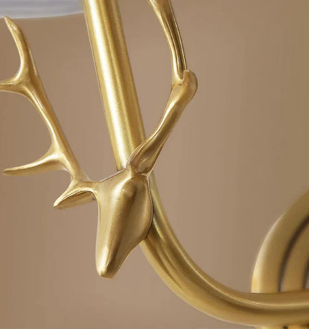 Brass Deer Head Wall Light - NexioPick
